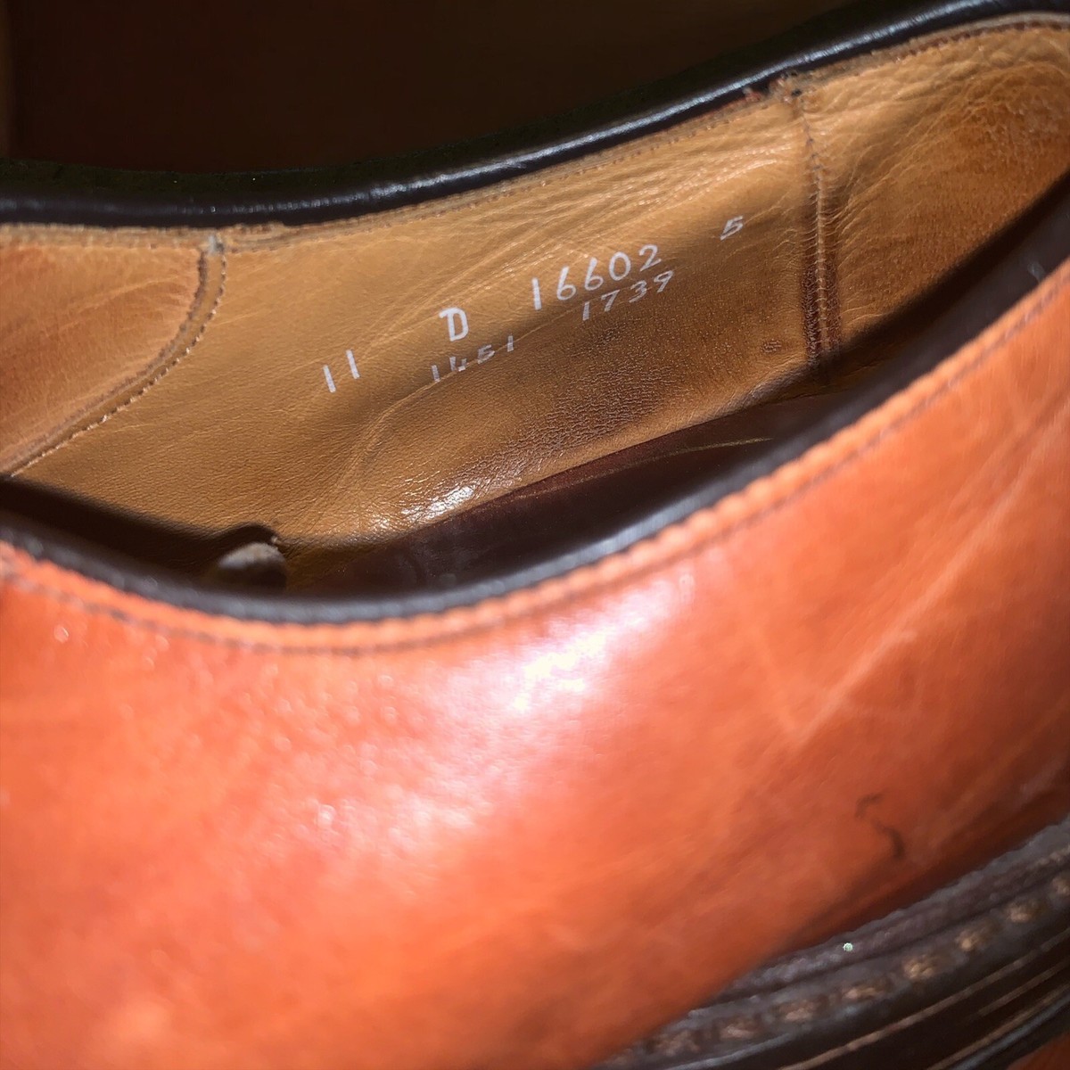 Allen Edmonds Dress Shoes Mens 11D Leather Made in USA Plain