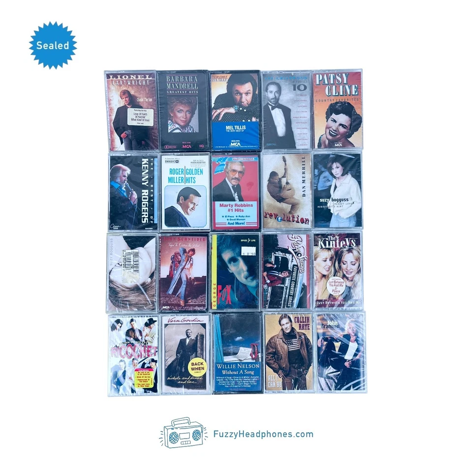 20 SEALED Country Cassette Tapes #7: Willie Kenny Rogers Greenwood Roger Miller - Image 2 of 3