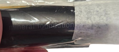 Mary Kay Mineral Foundation Makeup Brushes Set of 2 Clear Pouch Black Handle NEW - Picture 4 of 8