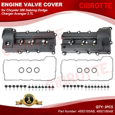 2PCS Valve Covers w/ Gaskets for Chrysler 300 Dodge Avenger Charger 2.7L