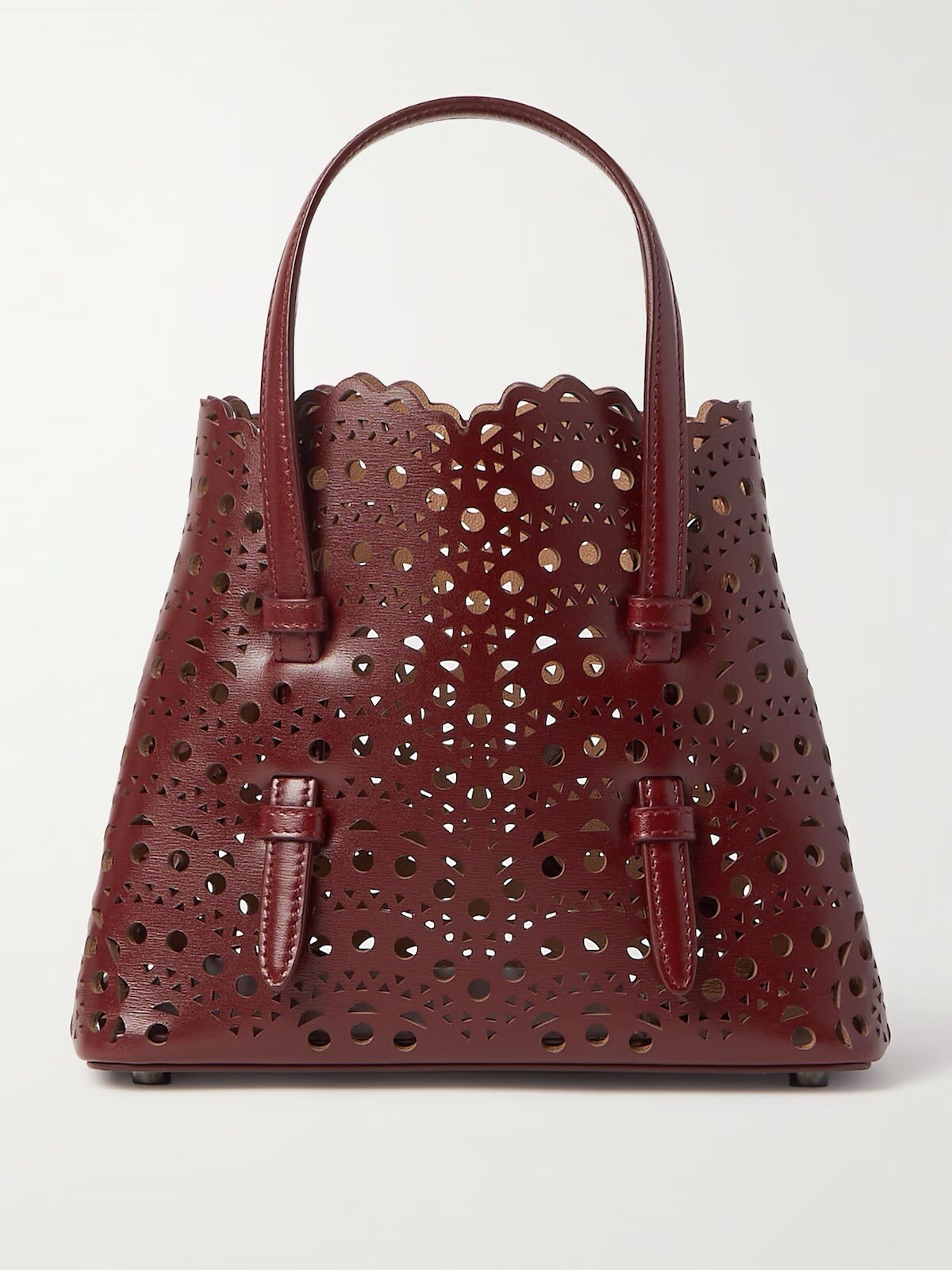 NWT Azzedine Alaia Mina 20 Burgundy Rouge Grenat Deep Red Tote Bag