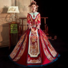 Xiuhe Dresses Bride's New Wedding Dress Chinese Toasting Women Gown Kimonos