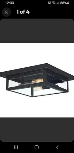 Wvr1612ek Westover Modern Industrial Outdoor Flush Mount Ceiling Lighting 2light - Picture 1 of 4