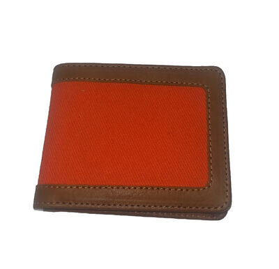 Filson OUTFITTER Wallet PHEASANT RED Rugged Twill & Leather Made 