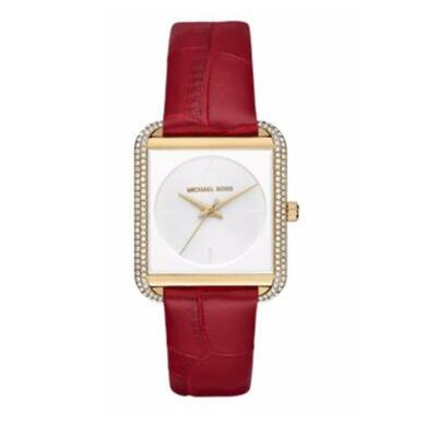 Michael Kors Square Crystal-Trim Watch in Red and Gold (33mm) Michael Kors Ladies Watch Emery MK4689 | Watches Prime main image 4