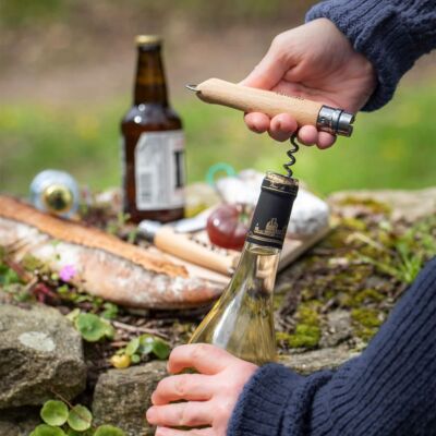 OPINEL No.10 CORKSCREW STAINLESS STEEL FOLDING KNIFE WITH BOTTLE OPENER (002578)