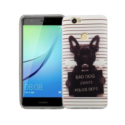 Handy Hülle für Huawei Nova Böser Hund Tasche Case Cover Motiv Slim TPU Bumper