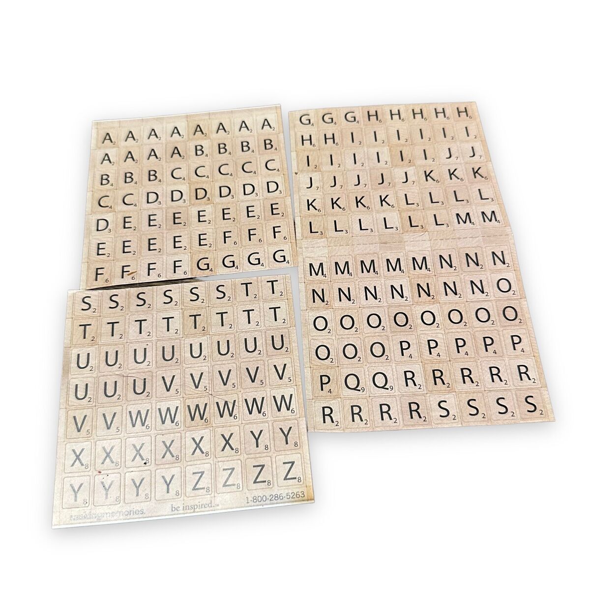 Scrapbooking Alphabet Embellishments Square Scrabble Tile Style