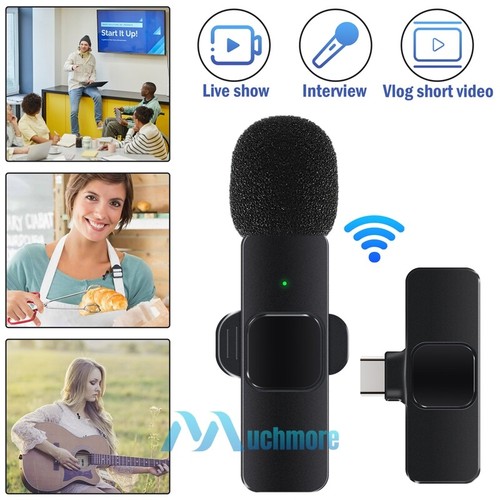 Wireless Lavalier Microphone Mini Mic Audio Video Recording For Android iPhone - Picture 19 of 26