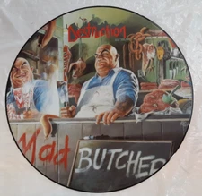 1987 DESTRUCTION MAD BUTCHER 12" PICTURE DISC VINYL SPV 12-1896 Steam Hammer NM