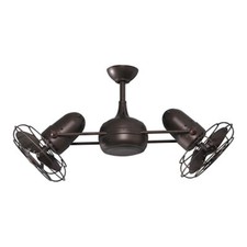 Matthews Fan Atlas Dagny Rotational Ceiling Fan, Bronze/Metal - DG-TB-MTL