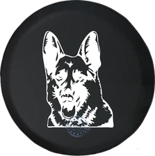 German Shepherd Dog Lover for Offroad Jeep RV Camper Spare leather Tire Cover