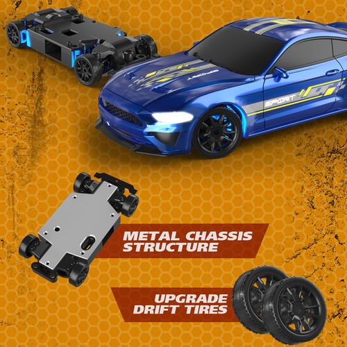 2.4G Mini High Speed RC Drift Car 1/43 Rennfahrzeuge 4WD RTR Mini Toys ModelJm - Bild 5 von 16