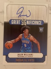 2022 NBA HOOPS JALEN WILLIAMS AUTO GREAT SIGNIFICANCE ROOKIE OKC (AU RC)