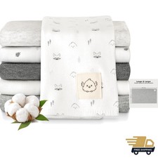 Baby Burp Cloths 100 Cotton Large 6-Pack Ultra Soft Absorbent Neutral