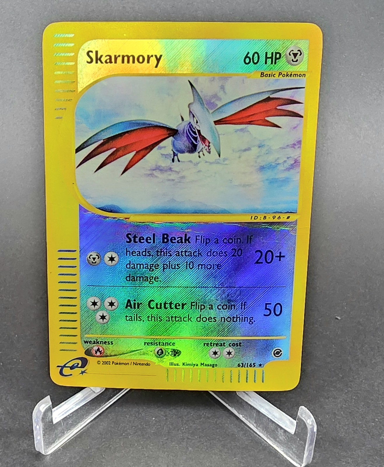 Pokémon TCG Skarmory 63/165 Expedition Reverse Holo Card, DMG