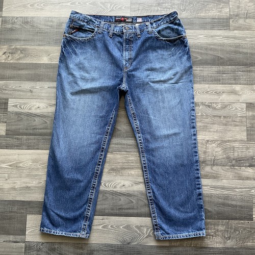 Ariat FR M3 Loose Straight Leg Jeans Men’s 46x32 Blue Basic Stackable 10014449