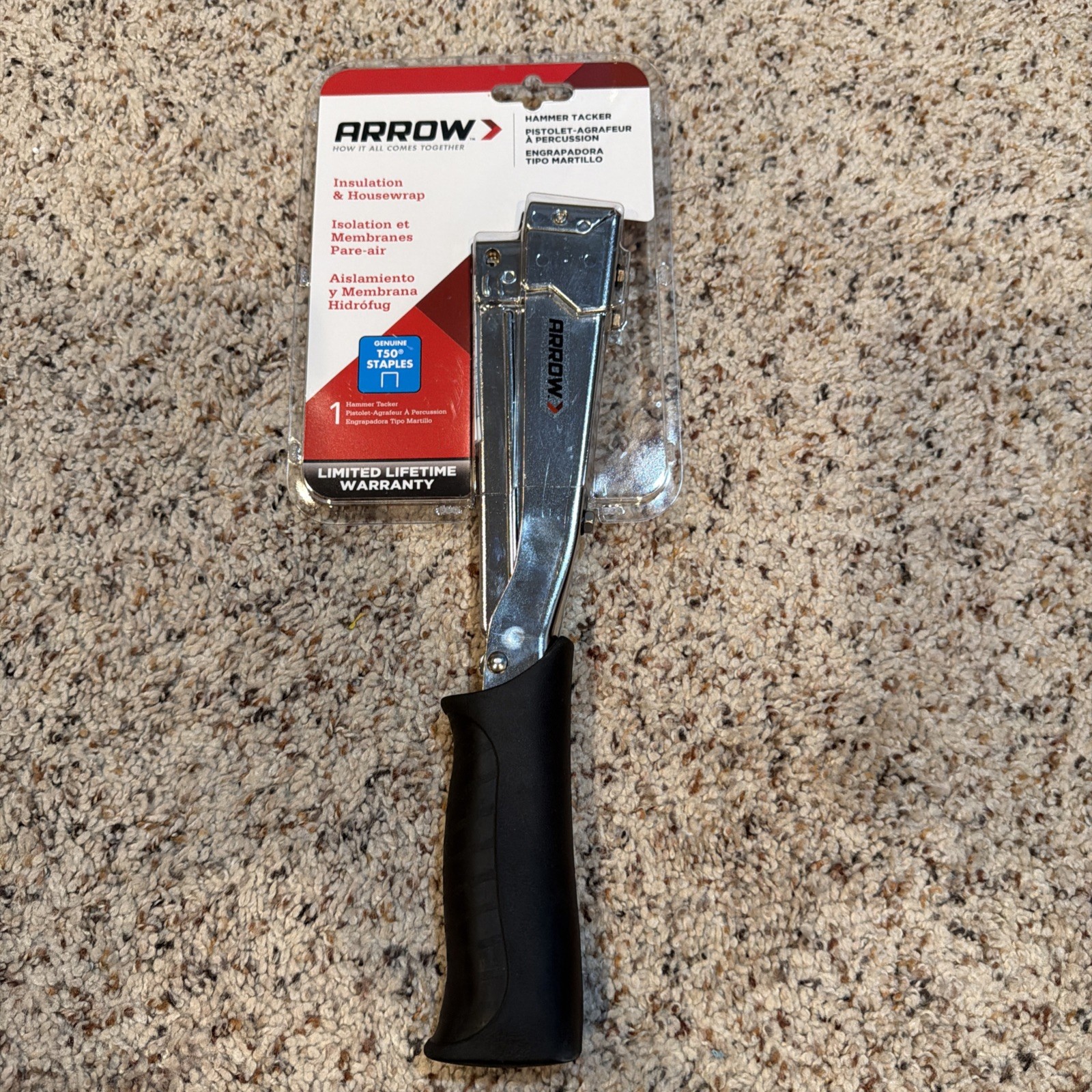 Arrow HT55BL Hammer Tacker for T50 Staples ( 1/4", 5/16", 3/