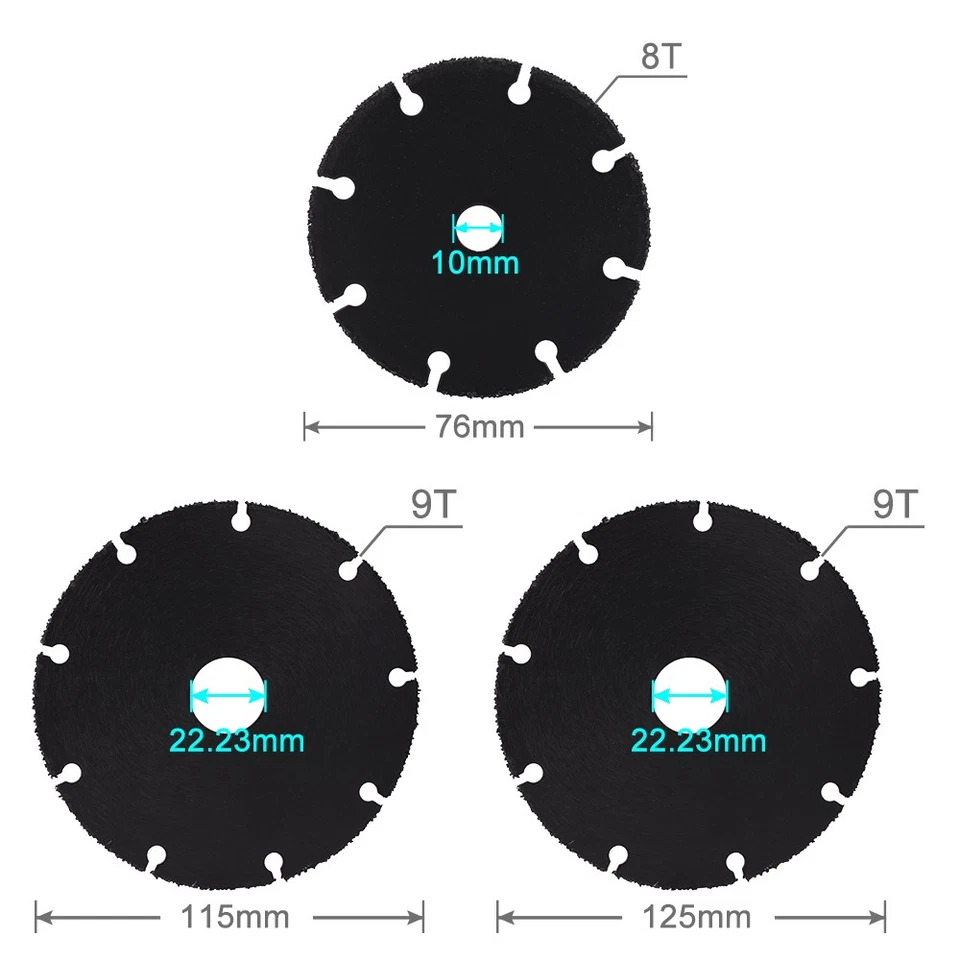 Trennscheibe 76-125mm Hartmetall Flexscheibe Holzsägeblatt für Holz Plastik 8/9T - Bild 3 von 4