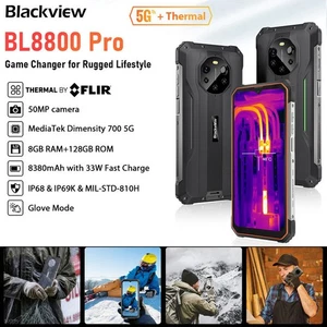 5G Vue noire BL8800 Pro Téléphone truqué Android 11 Construction d'imagerie thermique à l'extérieur