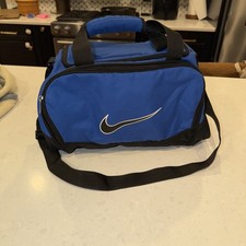 Nike Blue Black Vented Small Duffle Bag Travel Sports Gym BA3235 463 VGC