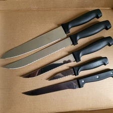 Vintage Oneida Set Of 5 Kitchen Knife Stainless 