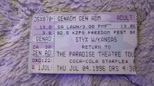 Vintage 1996 STYX & KANSAS Concert Ticket Stub - July 4th Freedom Fest Dallas