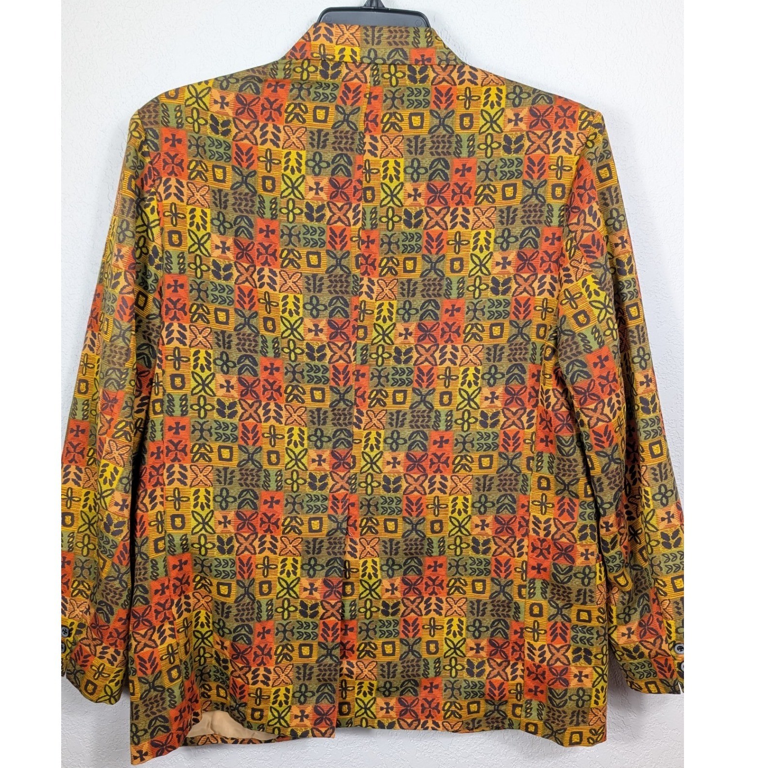 Vintage Sandwich Isles Blazer Jacket Hawaiian Tiki 2 Button Cotton Mens 42R