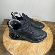 Nike Air Max 270 Shoes Womens Size 6 Triple Black BQ5776-001 Mesh Sneakers