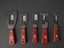 Allpro 5-Piece Putty Knife Set - Red Wood Handle Drywall/Glazing/Scraping Knives