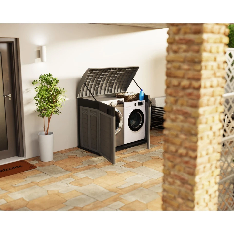 Coffre de jardin 1500L 2 portes 146 x 87 x H119cm INTEC - Photo 2/4