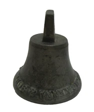 WM MCKENNA & SON NEW YORK Antique Brass Horse Trolley Carriage Bell Embossed