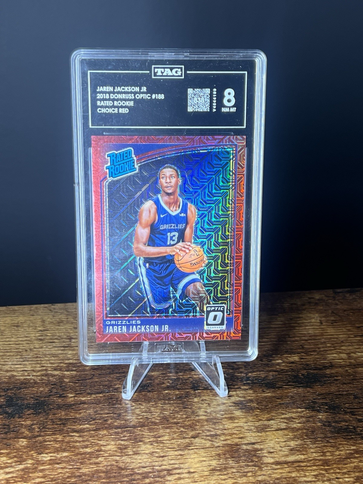 2018-19 Donruss Optic - Rated Rookie Jaren Jackson Jr. #188 Choice Red Prizm /88