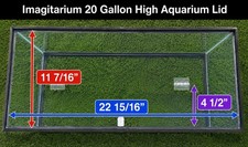Imagitarium Compatible - 20 Gallon High Aquarium Lid: 3/16 Clear Polycarbonate
