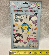 Sanrio Hello Kitty Characters Temporary Tattoo Stickers 3 Sheets New in Package