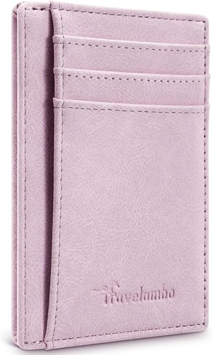 Travelambo Slim Wallet Front Pocket Minimalist Leather RFID Blocking Medium Size - 第 42/45 張圖片