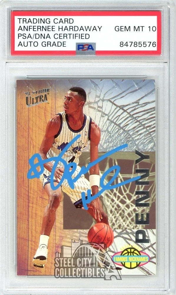 Anfernee Hardaway Basketball Autographed Sports Trading Cards for