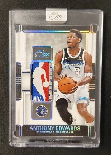 2024-25 Panini One And One Anthony Edwards #LTA-ANT Logoman Tag Patch Jersey /5