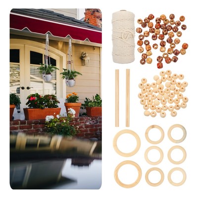 1 Set Plant Hangers Macrame Supplies Hanging Decoration Craft Material Kit