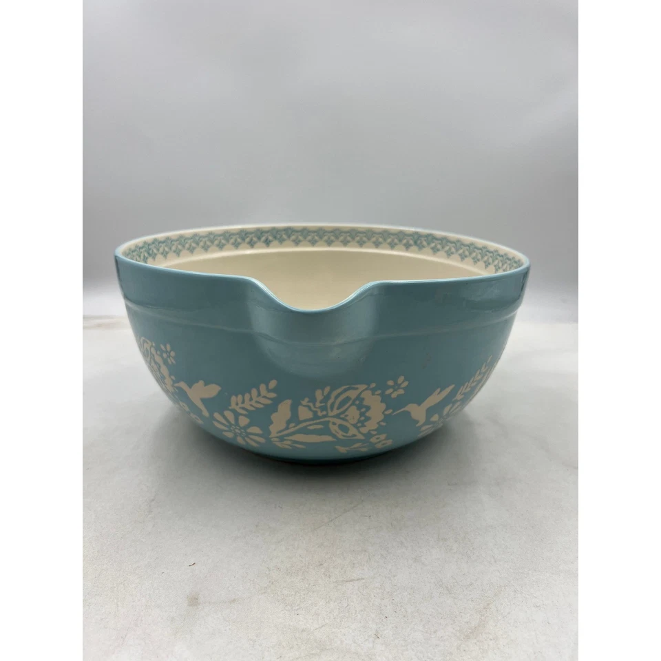 The Pioneer Woman Mezclador Azul Floral Colibrí Gres Cocina Foto 2 de 4