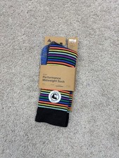 Burton Merino Wool Performance Midweight Socks Kids S Striped Ski Snowboard NWT