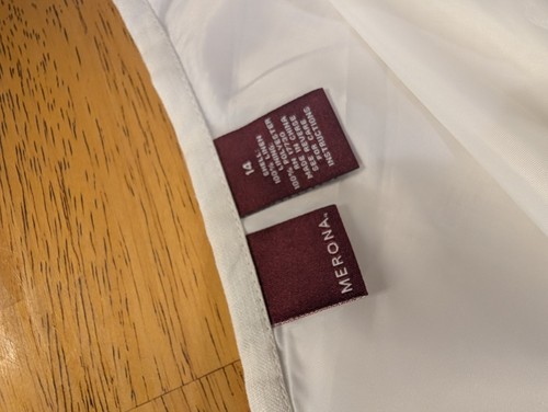MERONA White Linen A-Line Side Zip Lined Maxi Skirt Womens Size M NWT - Picture 5 of 12