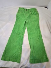 Ralph Lauren Lime Green Corduroy Pants Girls 6X Pink Pony EUC