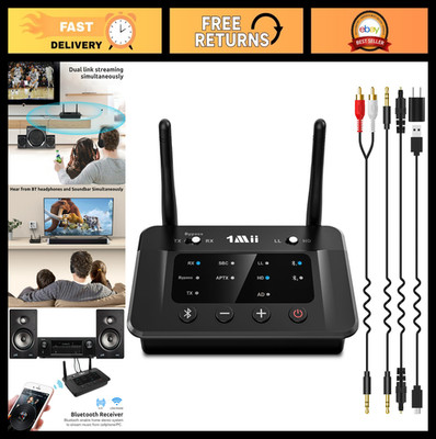 Bluetooth 5.3 Transmitter Receiver for TV & Stereo, aptX Low Latency Audio Adapt