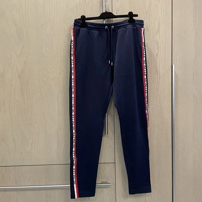 Moncler Logo Drawstring Trackpants - Large - Navy/White/Red