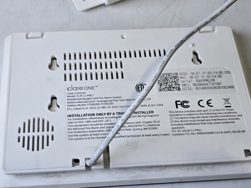 ClareOne CLR-C1-PNL1 Pannello di sicurezza wireless e smart home (VZ LTE) - Foto 2 di 4
