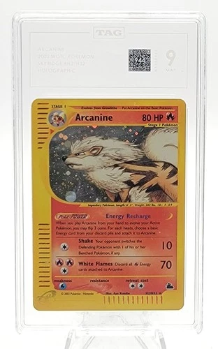 ARCANINE 2003 POKEMON SKYRIDGE H2/H32 RARE HOLO TAG 9 Q8058