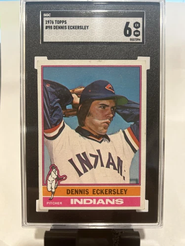 1976 Topps Dennis Eckersley #98 HOF Rookie RC Cleveland Indians SGC 6 HOF