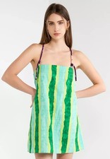 ZARA STRIPED LINEN BLEND Dress  XS NWT