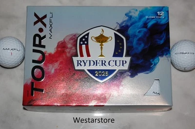 NEW 2025 Maxfli Tour X 1 DOZEN RYDER CUP Golf Balls Limited Edition FREE TEES